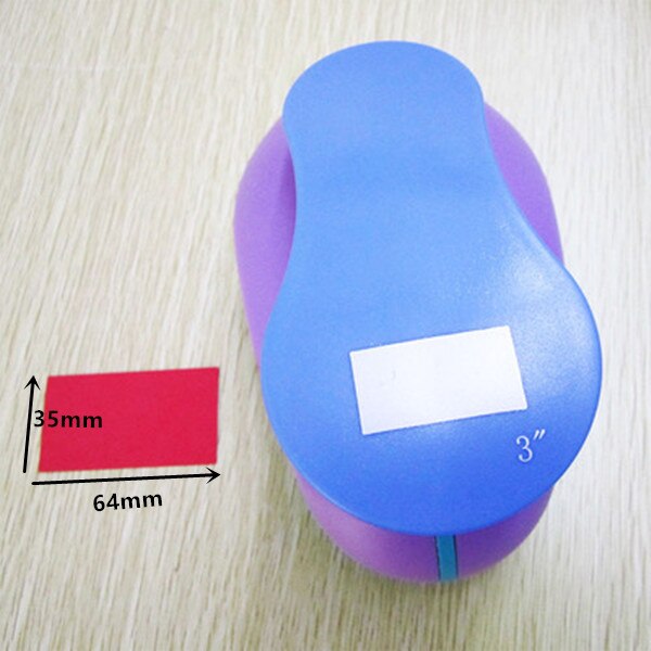 Free Ship 20mm-64mm Rectangle shape Craft Hole Punch Photo Frame and Greeting Card Tools rectangular Paper and Eva Cutter: 1piece 64mm