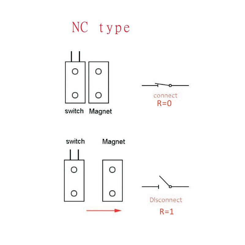 5 pair Window or Door Magnetic Contact Reed Switch Alarm