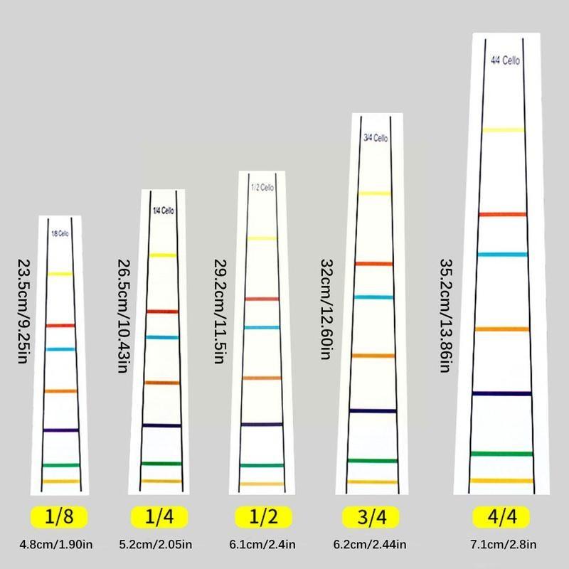 Cello Position Marker Decal Fingerboard Fret Guide Label Beginner Chart White Accessories White Cello Finger Sticker Beginn A2y7