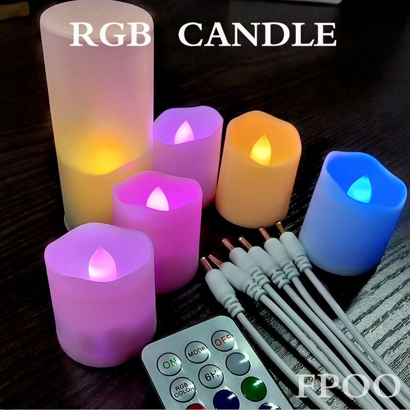 6/12 Stck LED Kerzen Usb Aufladbare Teelichter Timer Fernbedienung Farbe Ändern Flammenlose Flimmern Für Heimat Dekorative Kerze