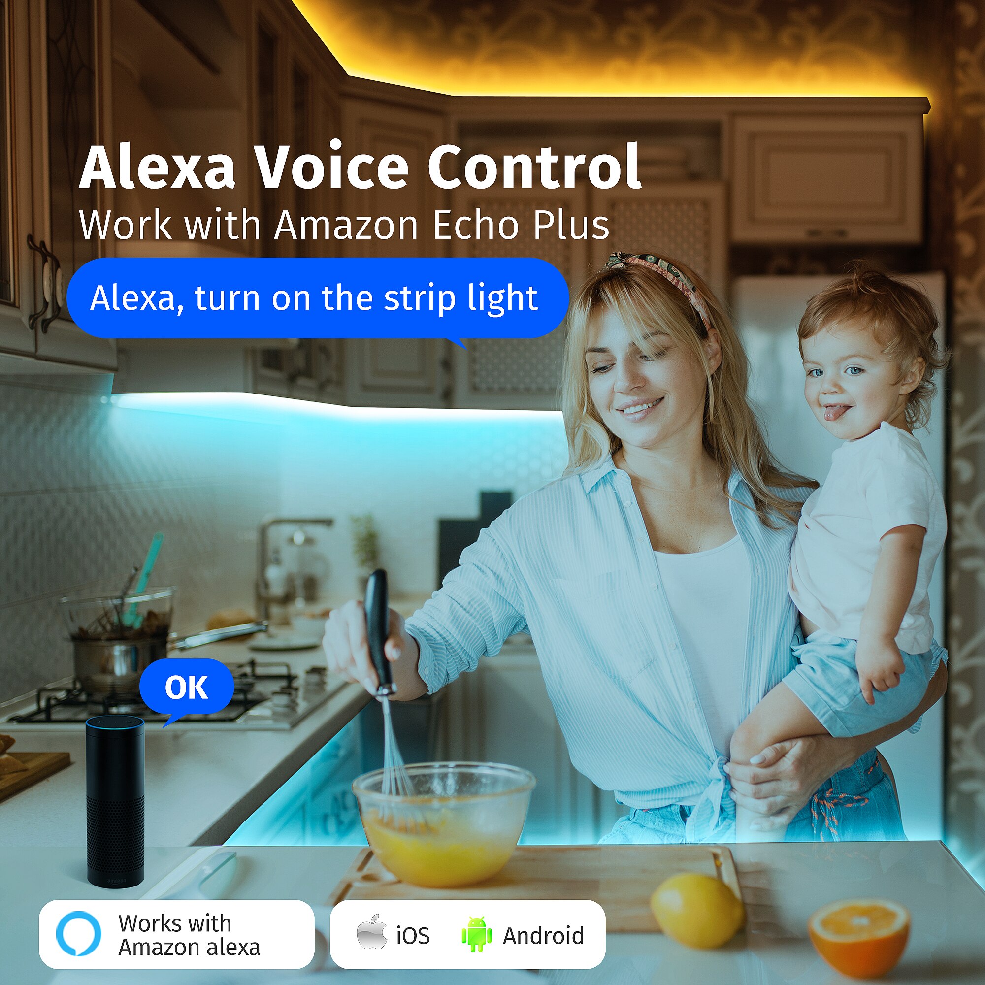 Smart zigbee 3.0 rgbcct led valonauhat ohjain himmennettävä tunnelma led kit 5m yhteensopiva kaiku plus alexa ääniohjaus