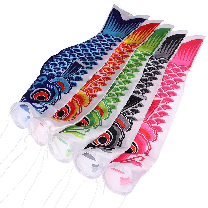 55cm Cute Japanese Carp Windsock Streamer Fish Flag Colorful Wind Sock Flag Toys