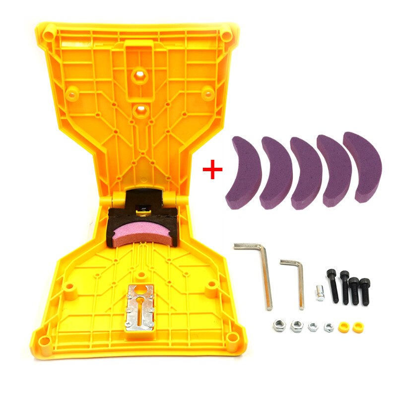Upgrade Universal Chainsaw Teeth Sharpener Tool Portable Chain Sharpening Kit Fast Grinding Chains for All Size Saw: Set B