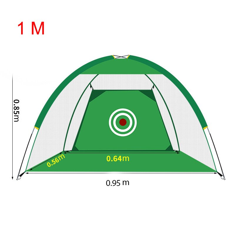 Inomhus 1/2m golf övningsnät tält golf slå bur trädgård gräsmark övningstält golf träningsutrustning mesh utomhus: 1m gröna