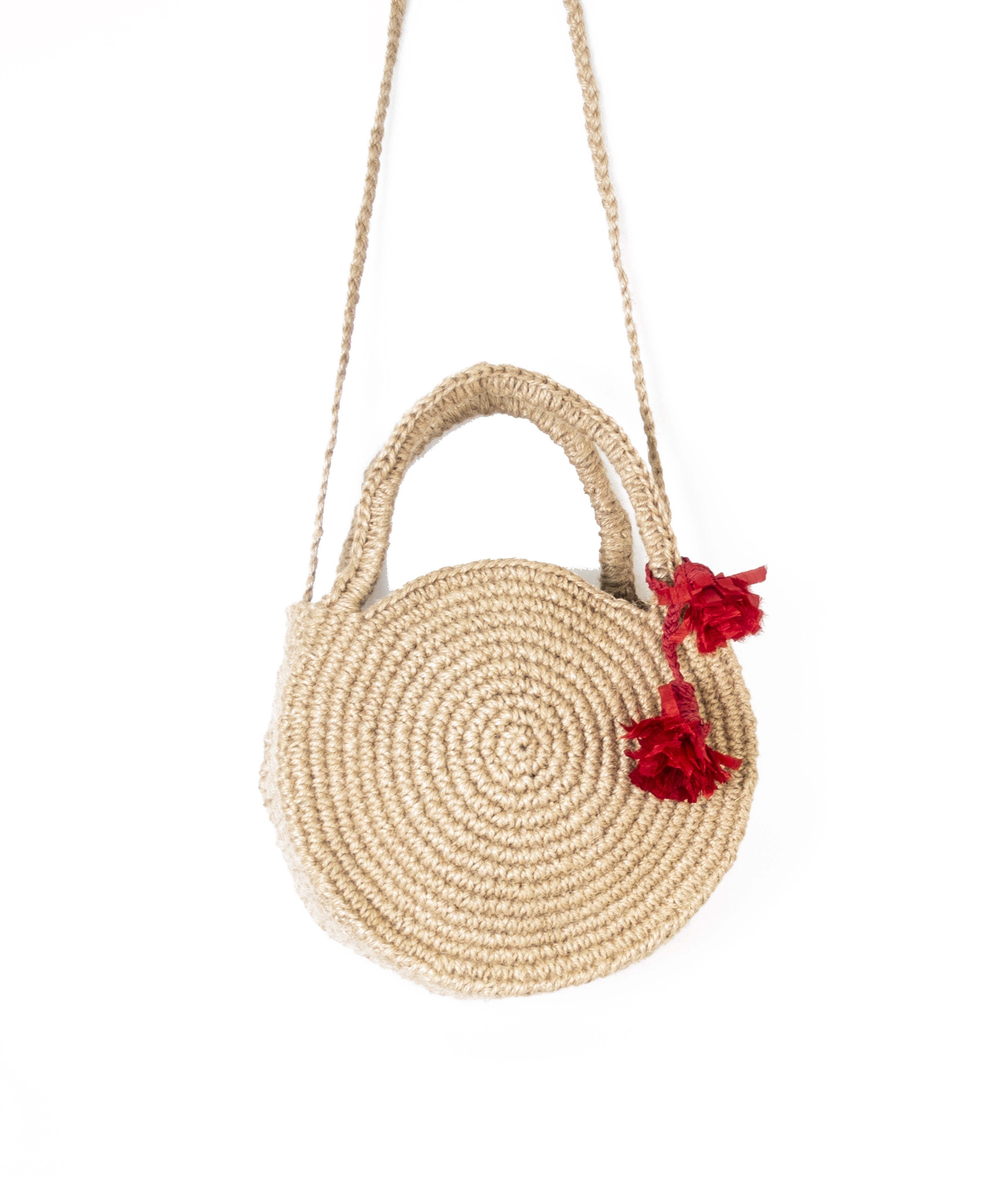 Blume Detaillierte Stroh Frauen Jute Tasche