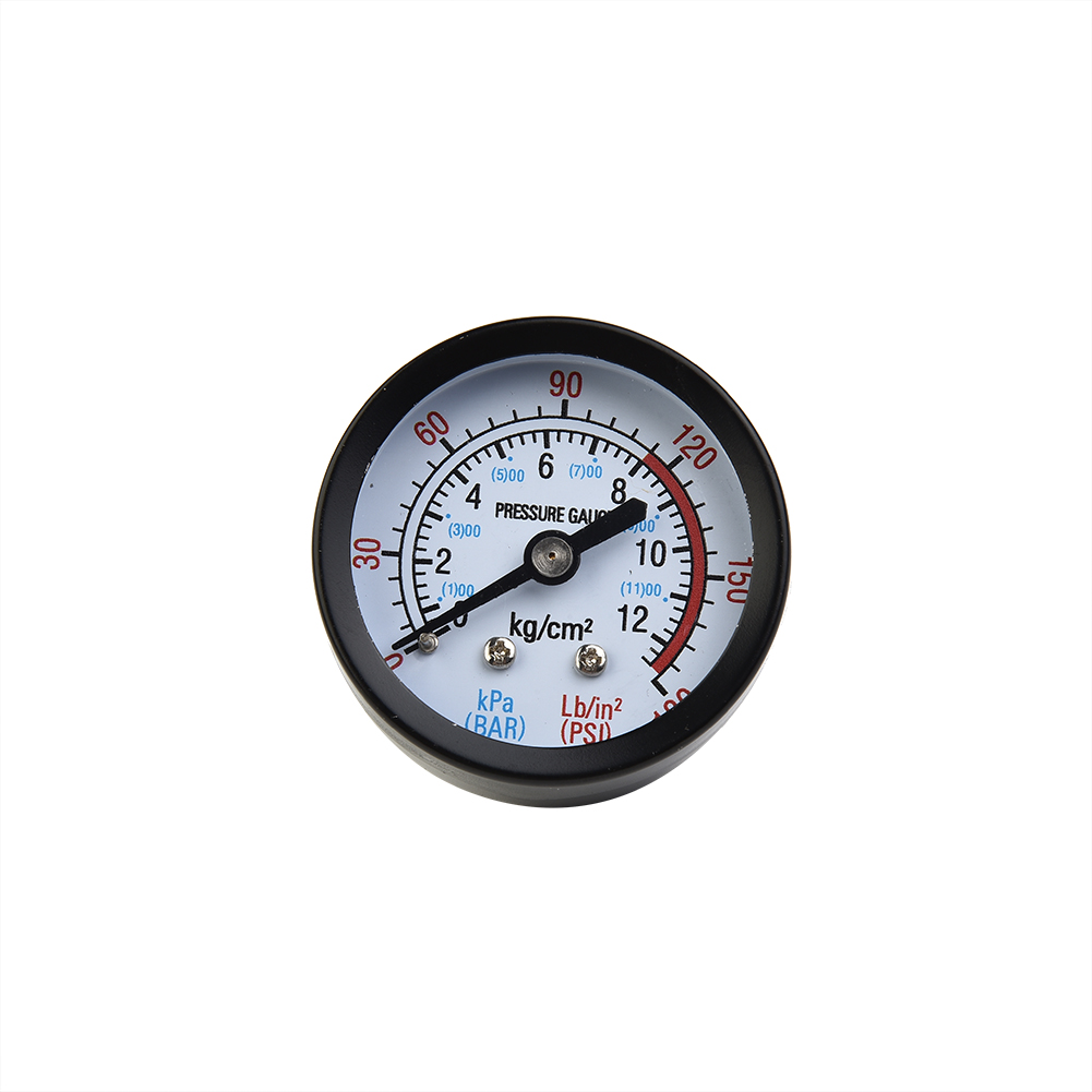 Air Compressor Pressure Gauge Pneumatic Hydraulic Fluid Manometer 13mm 1/4 0-180 PSI 0-12Bar Manometer Voltage Monitor Tool