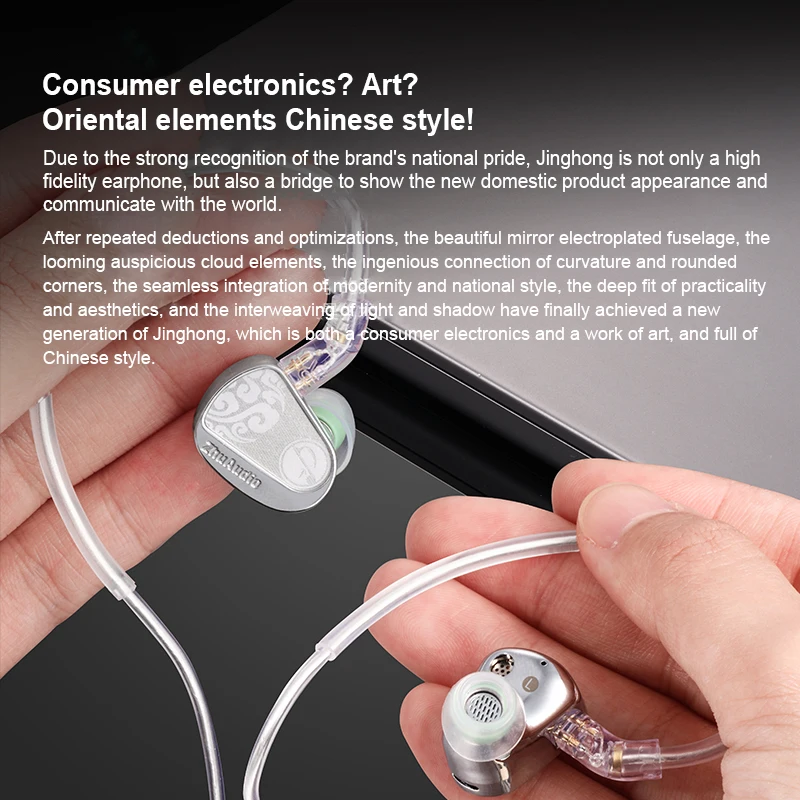 Zhulinniao JingHong Z3 2025 Fones de ouvido intra-auriculares HiFi de alta fidelidade Dual Dynamic Drivers Monitor de música de metal Áudio personalizável