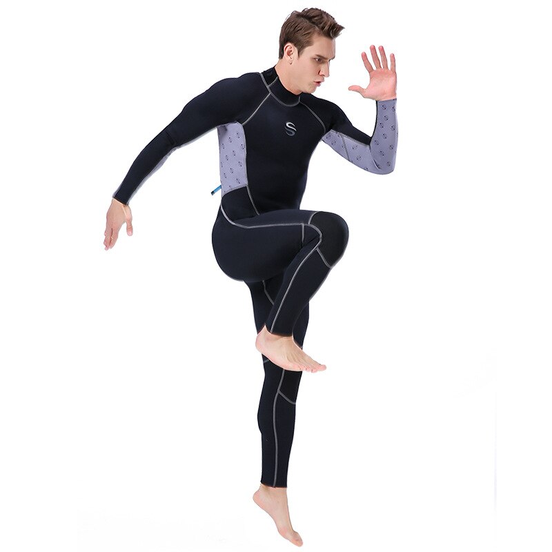 Muta da sub da uomo 2mm Zip posteriore muta intera protezione UV calda nuoto surf Snorkeling muta Neoprene