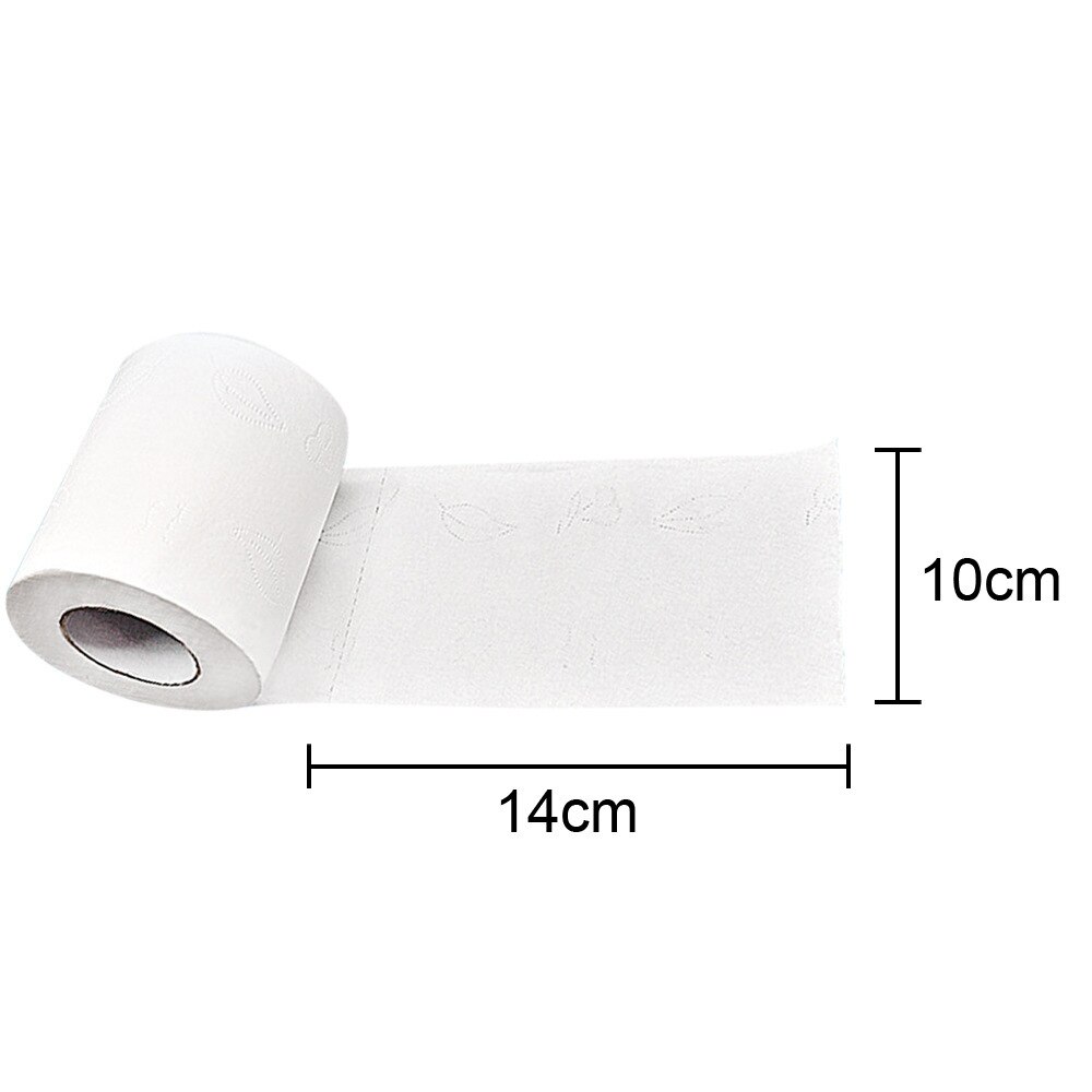 Papel higiénico de lujo de 2/4 rollos, papel tisú de baño blanco suave 4 capas 50g/rollo de tejido de edredón: 2 rolls
