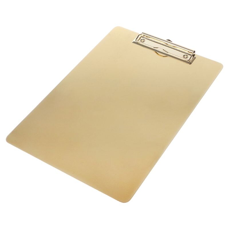 Metal Clipboard Writing Pad File Folders Document Holder Desk Storage School Office Stationery Supply 3 Sizes: Pink