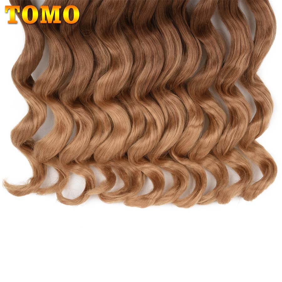 TOMO Big Wavy Synthetic Braiding Hair Extensions 24 Inch Ombre Curly Jumbo Braids Hair For Black Women Low Temperature Fiber
