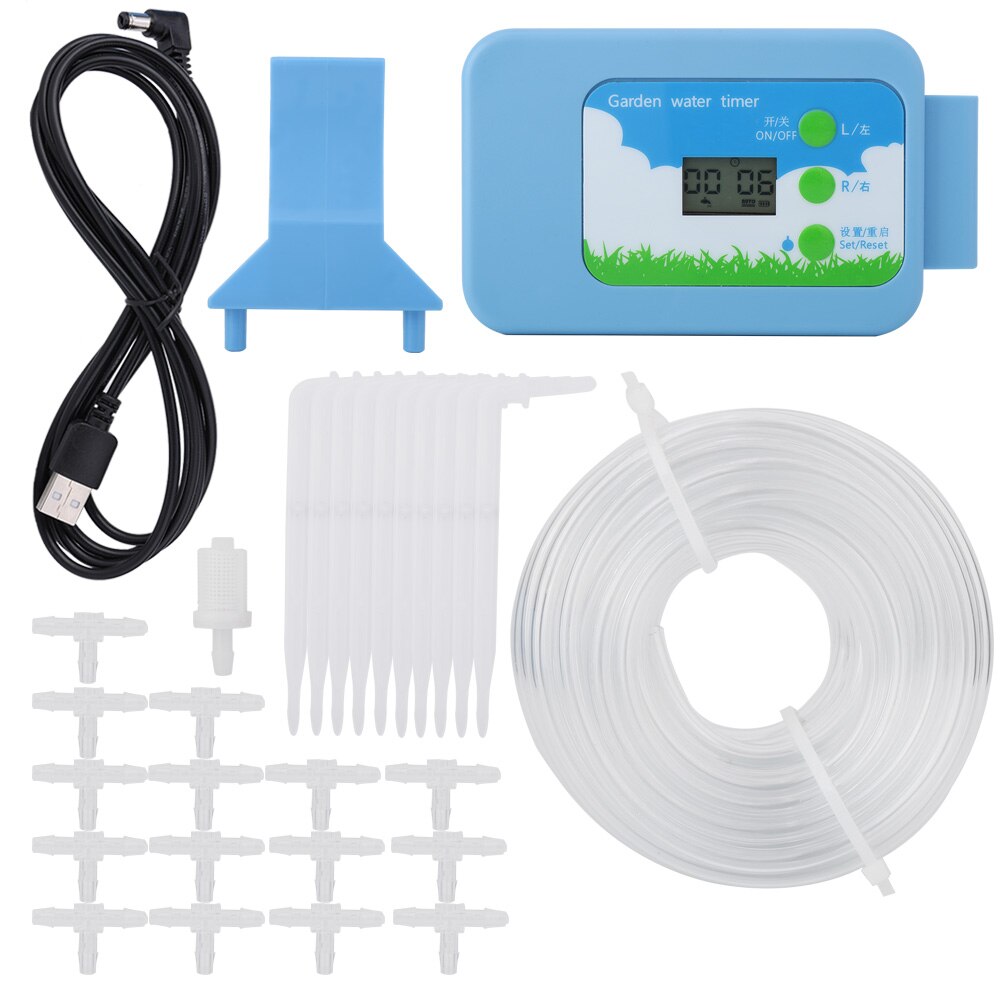 Home Garden LCD Display Automatic Irrigation Controller Kit Water Timer Automatic Garden Watering System
