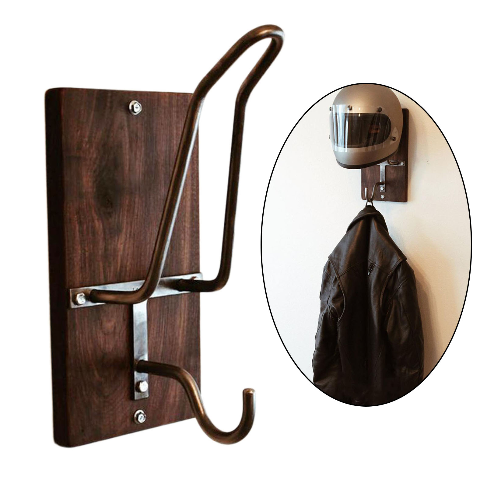 Motorcycle Helmet Holder Rack Wall Mounted Motorcycle Helmet Display Stand Motorcycle Accessories Jacket Cap Hats Hanger Hook