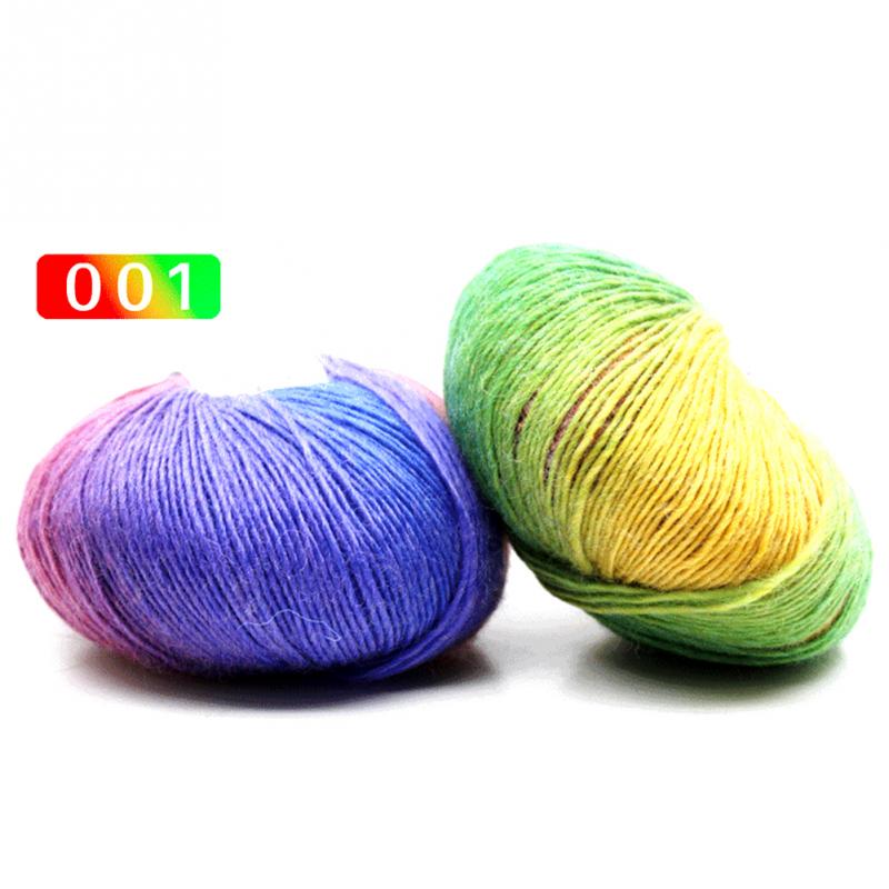 VOOYE Soft Candy Rainbow Style Sock Wool Yarn Hand Knitting Yarn Warm School Yarn For Knitting Crochet