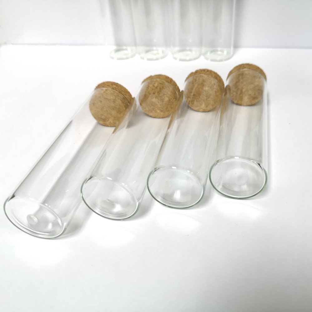 10 Stks/partij 50Ml 30*100Mm Lege Diy Wishing Glasreageerbuizen Opslag Flessen Met Kurk Tiny potten Kurk Ambachten