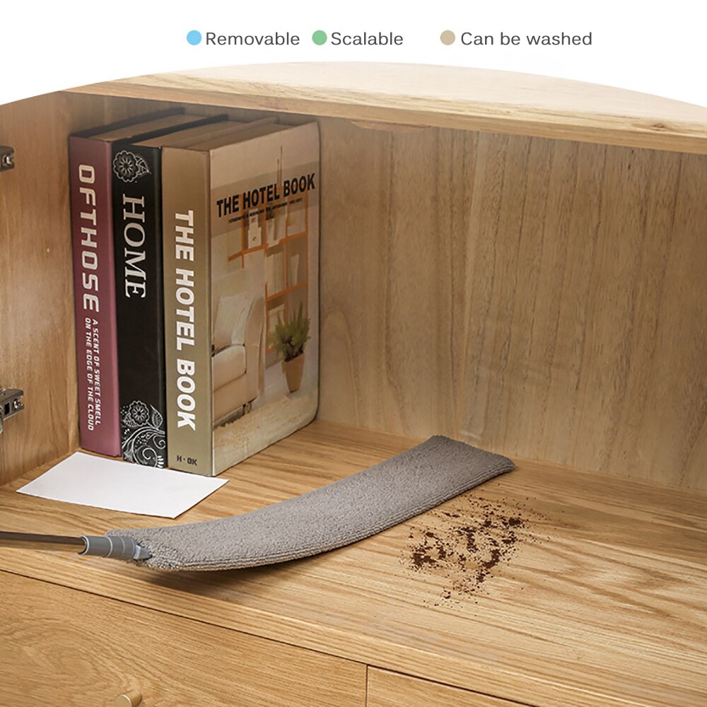 Removable Long Crevice Dust Brush Washable Telescopic Dust Mites Cleaning Tools Artifact Cleaning Dust Household Cleaning Window