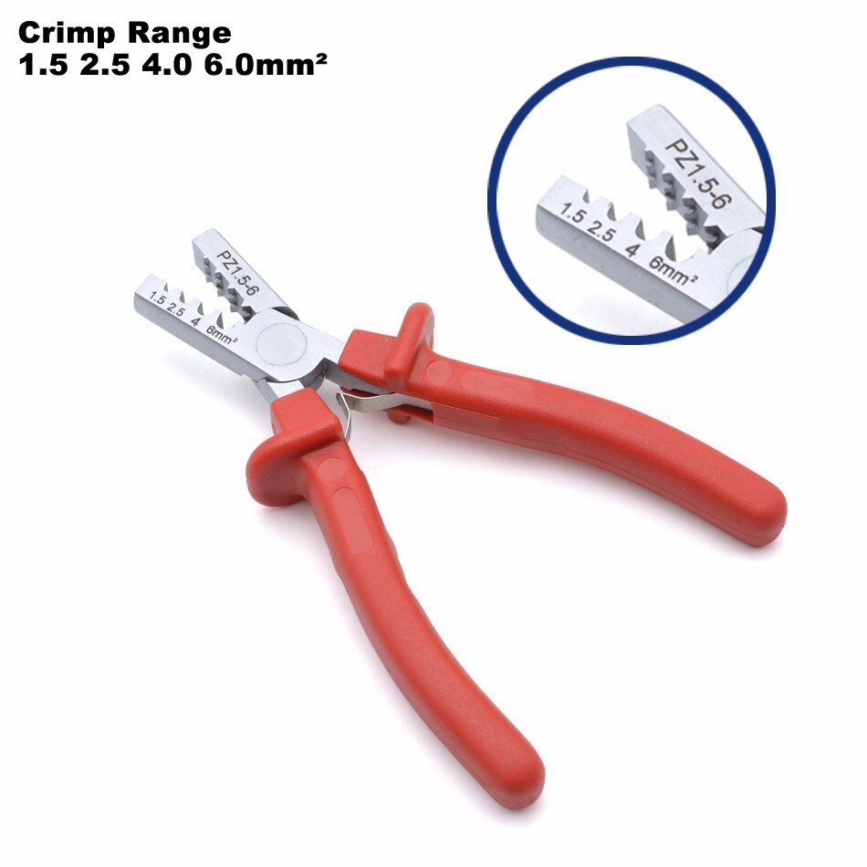 Small Crimper Pliers 0.25-35mm Germany Style Electrical Bootlace Terminal Ve Crimping Tools: PZ1.5-6