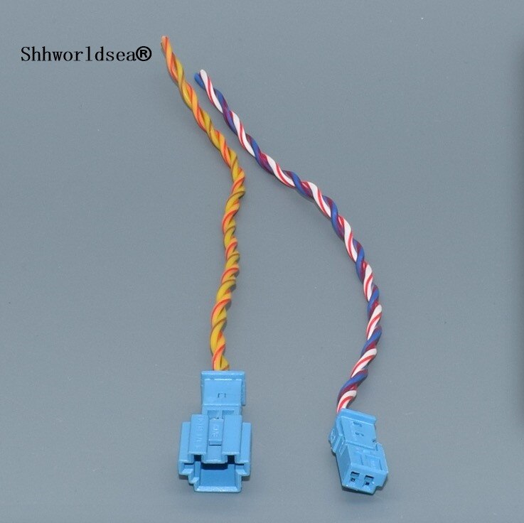 Connecteur électrique stéréo pour haut-parleur aigu, mâle et femelle, 2 broches, pour éclairage de porte, avec câble et queue de cochon, pour bmw