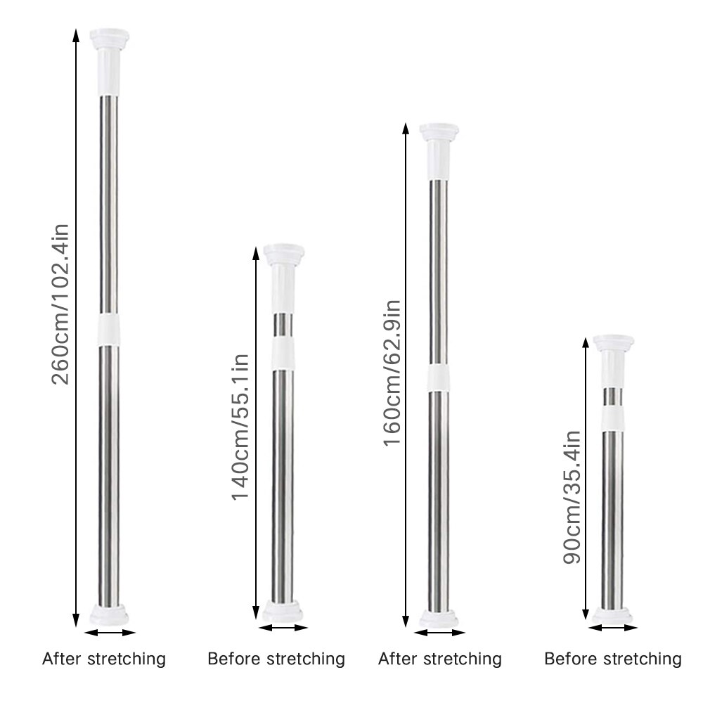 Pugno di Trasporto Multifunzionale Telescopica Regolabile Aste Tenda Della Doccia Allungabile Gancio Tensione Palo Telescopico telecamera Da Letto Bagno
