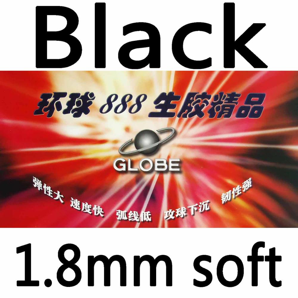 Globe 888 Half Lange Pips-Out Tafeltennis PingPong Rubber met Spons: BLack 1.8mm soft