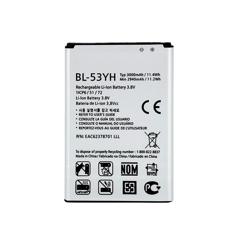 OHD D'origine Batterie De Téléphone Pour LG G3 G4 G5 V20 K10 LTE Batterie BL-53YH BL-51YF BL-42D1F BL-45A1H BL-44E1F Batteries: For LG G3