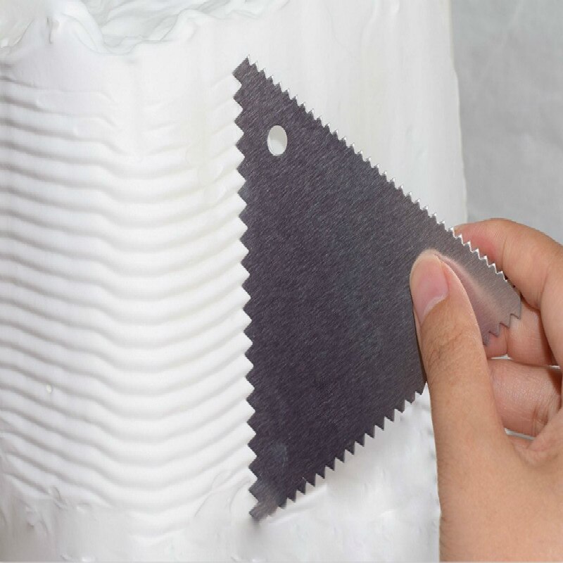 8pcs Cake Scraper Aluminum Decorating Comb Cake Side Icing Scraper Cake Icing Smoother Edge Set