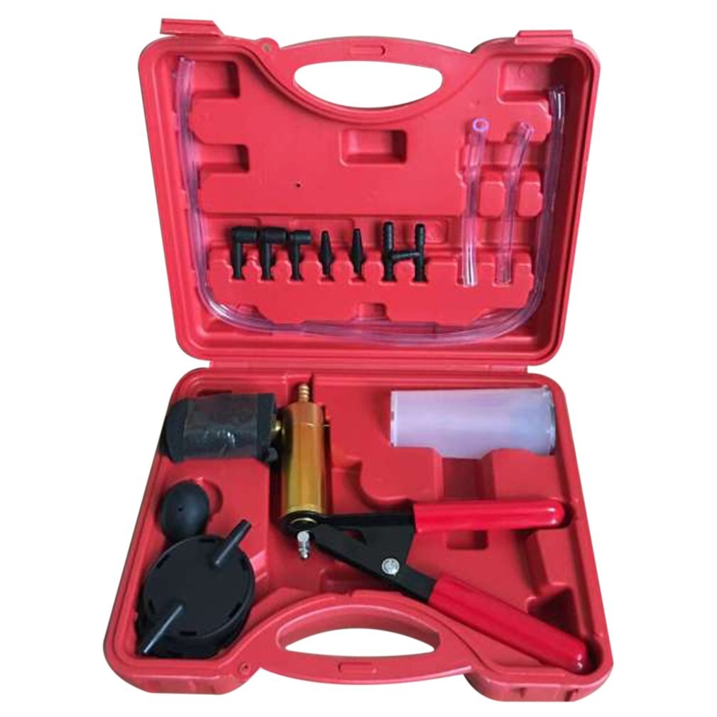 Hand Held Vacuümpomp Tester Set En Remontluchter Kit Auto Motor Zelf Vacuümpomp Schroef Adapter Met Vacuüm Gauge