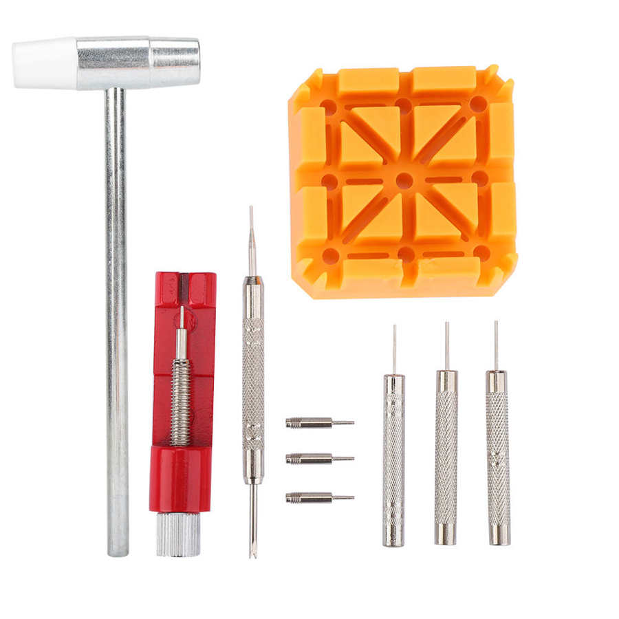 GLDCAPA Horloge Link Removal Kit, Horloge Band Sizing Tool voor Horloge Strap Aanpassing, Horloge Pins Vervanging, Horloge Hammer, Spring bar