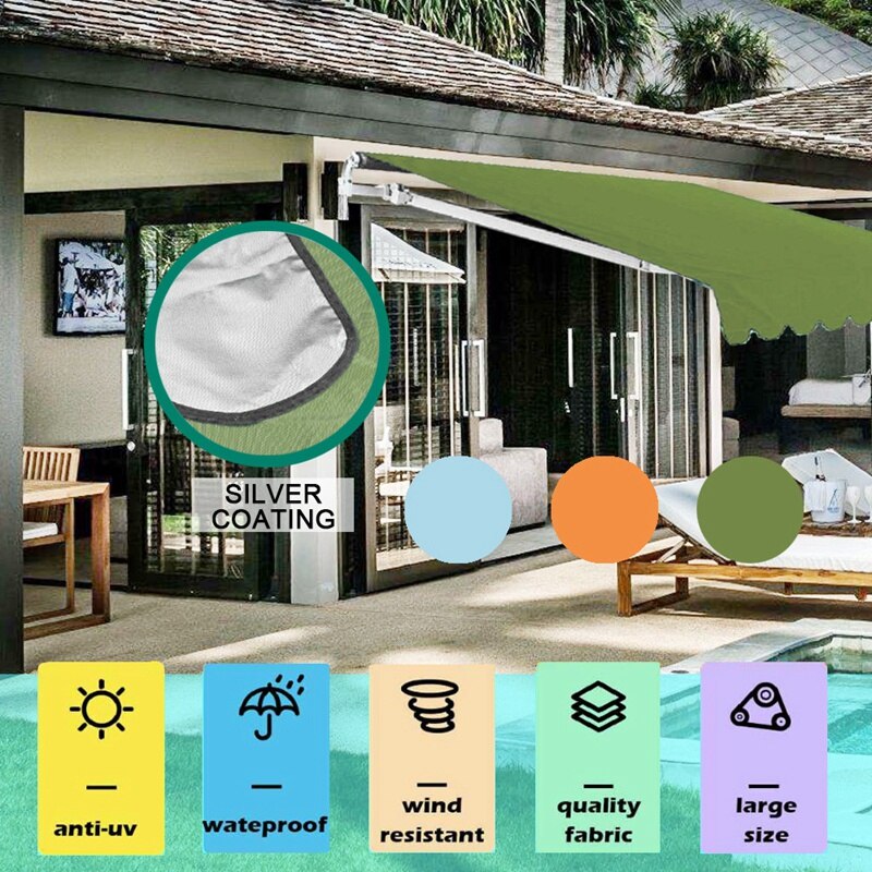 5x10 Fuß Sonnensegel Rechteck Sonnensegel UV Block für Terrasse Garten Ich bin Freien