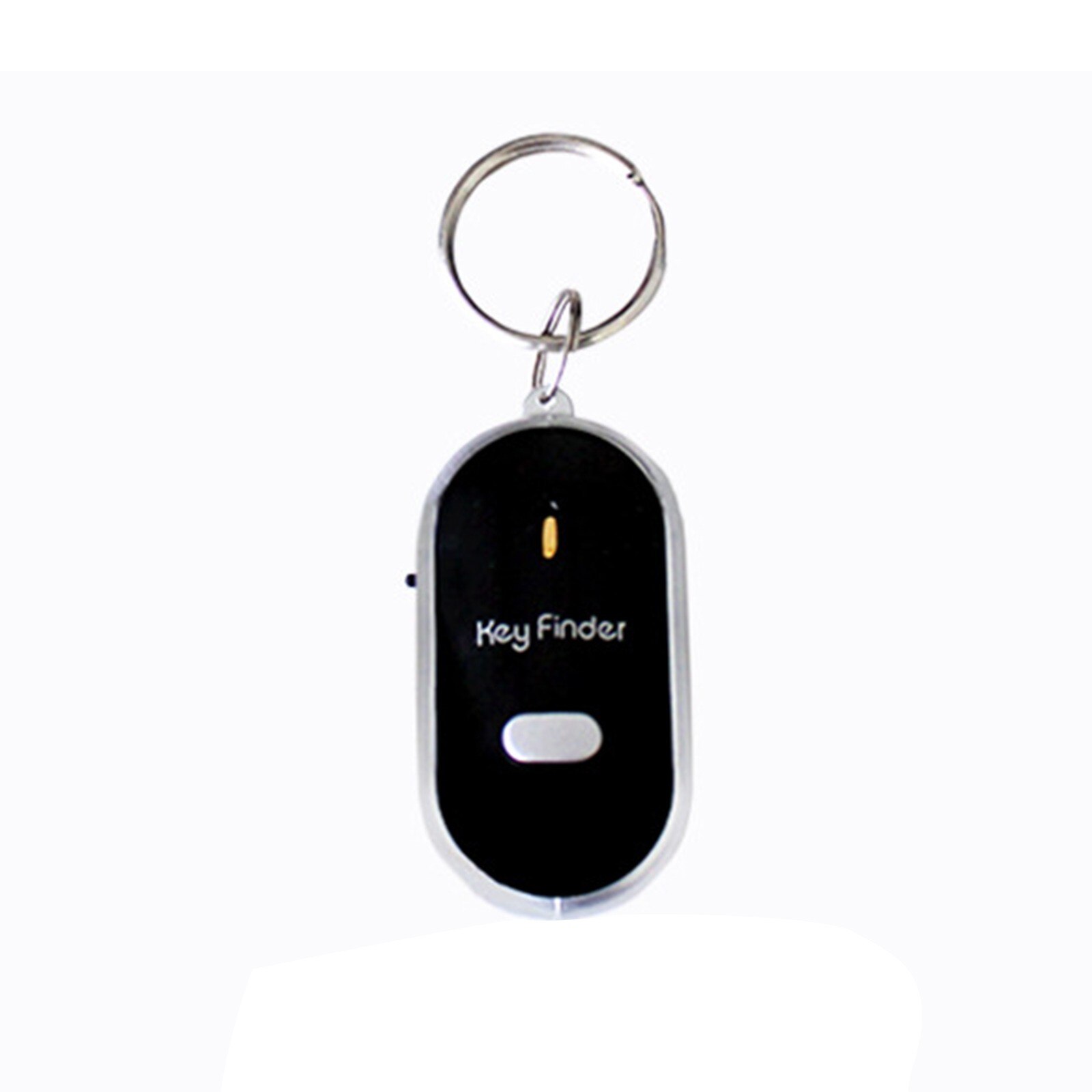 LED Key Finder Anti-Lost Locator Keychain Whistle Sound Control Locator Mini Portable Anti-lost Device Keychain: Black 