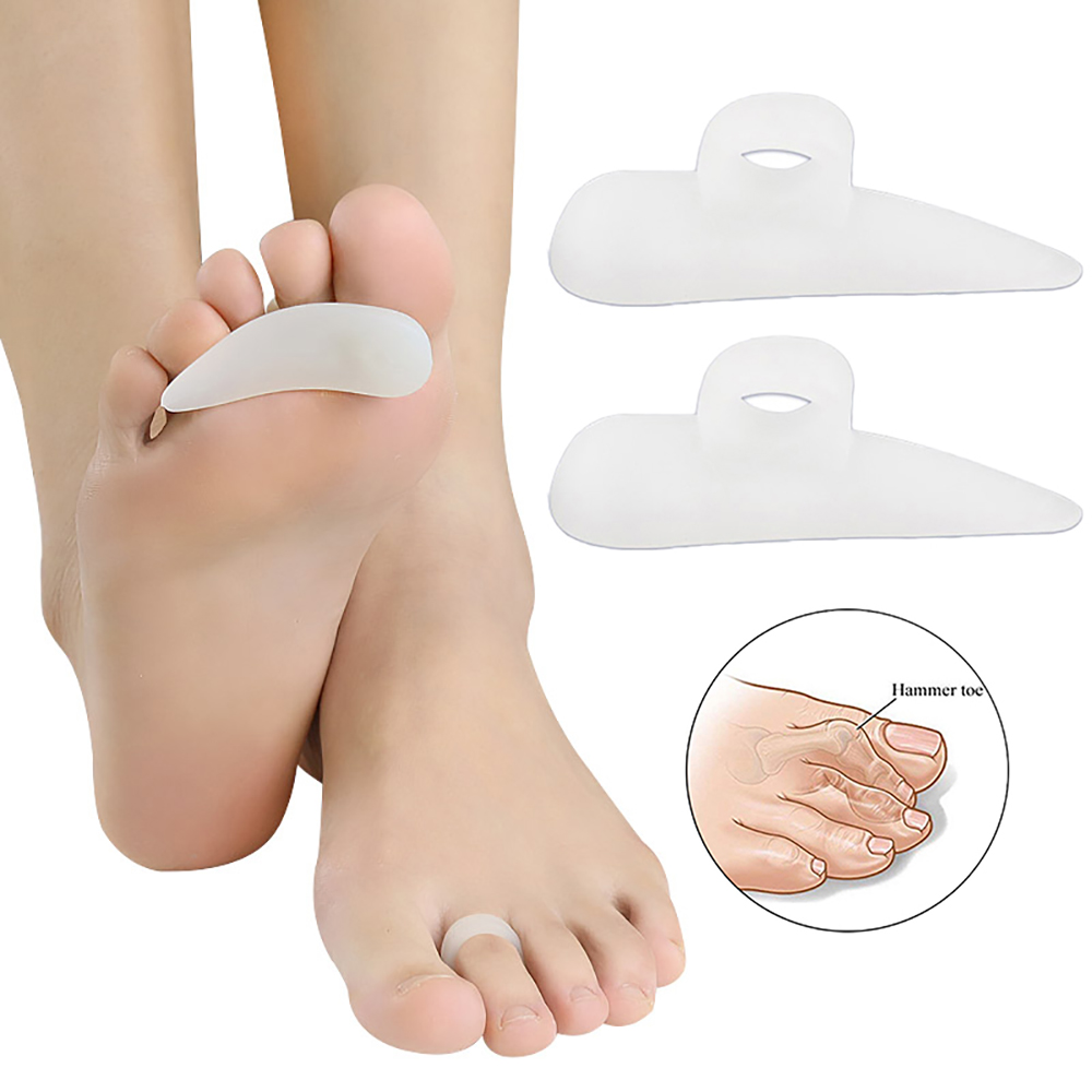 Pexmen 2/4 Stuks Gel Hamer Teen Straightener Corrector Teen Afscheiders Teen Rechttrekken Kussen Voor Mallet En Overlaping Tenen: Licht Geel
