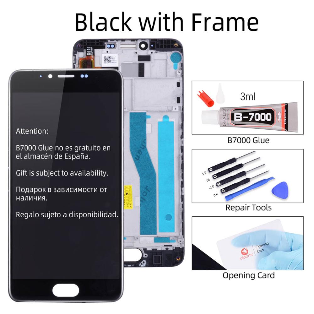 Originele Display Voor MEIZU M5 Display Touch Screen Digitizer met Frame M611H Display Module Voor MEIZU M5 LCD Vervanging: with Frame Black