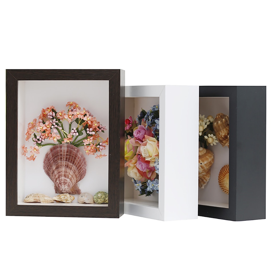 Houten Shadow Box Diepte 5Cm Voor Bloemen, Handgemaakte Kunst Ambachten, Plant,Seashell Dispaly, frame Box Voor Memorabilia/Favoriete Display