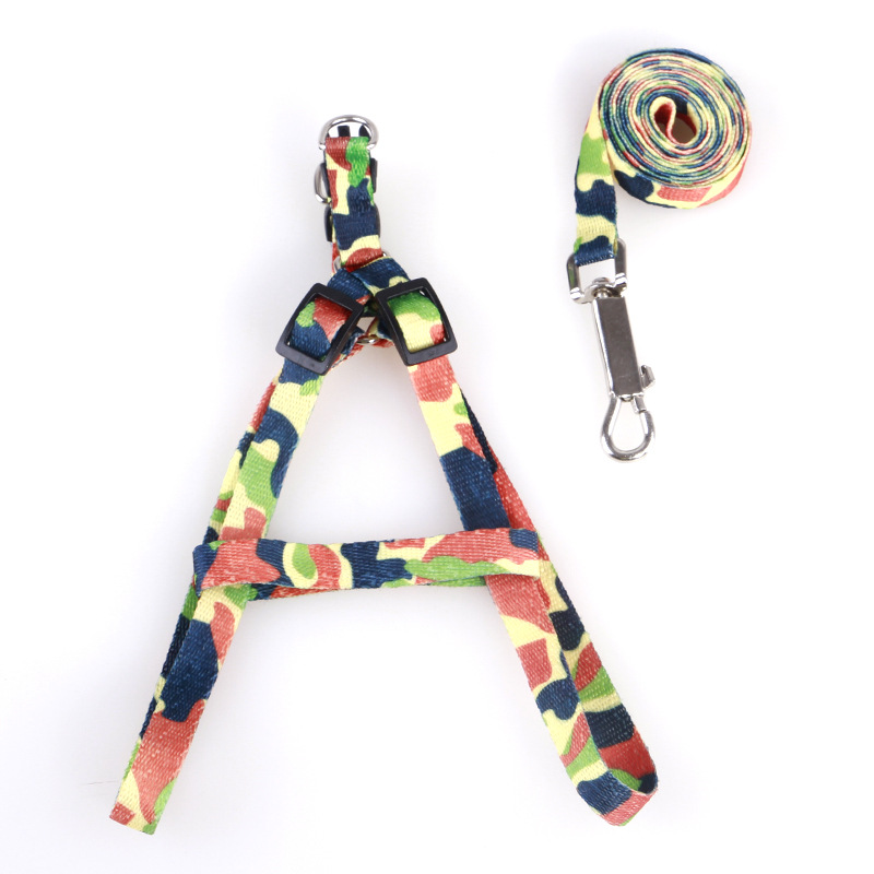 Small Dog Harness and Leash Set for Cats Puppy Quick Release York Chihuahua Dog Harness Dog Accessories: Camouflage