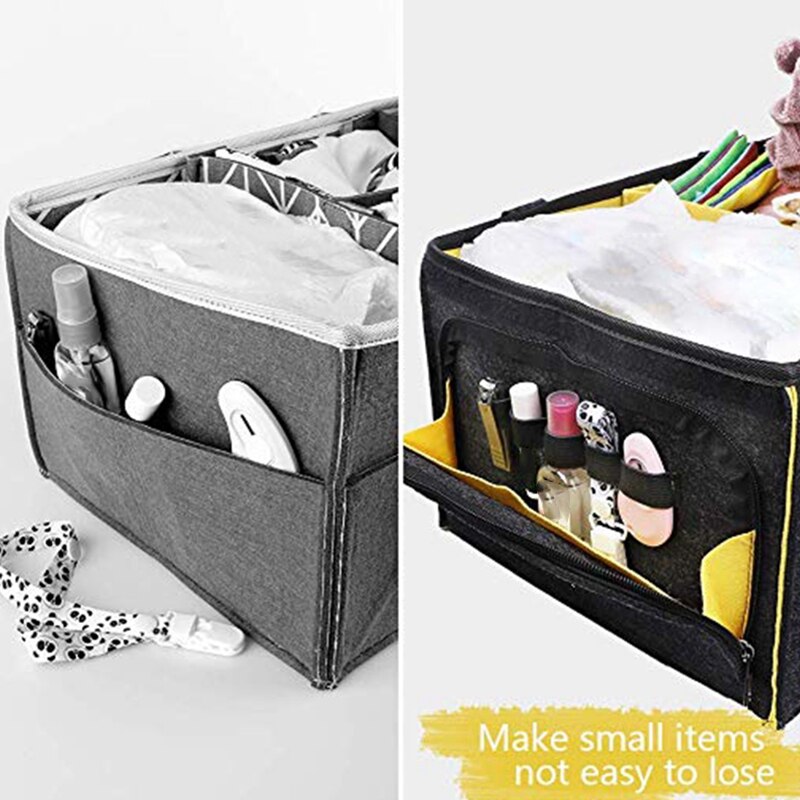 Portable bébé couche-culotte Caddy organisateur fourre-tout Nappy Caddy organisateur grande taille pépinière essentiels bacs de rangement pour Table à langer ou