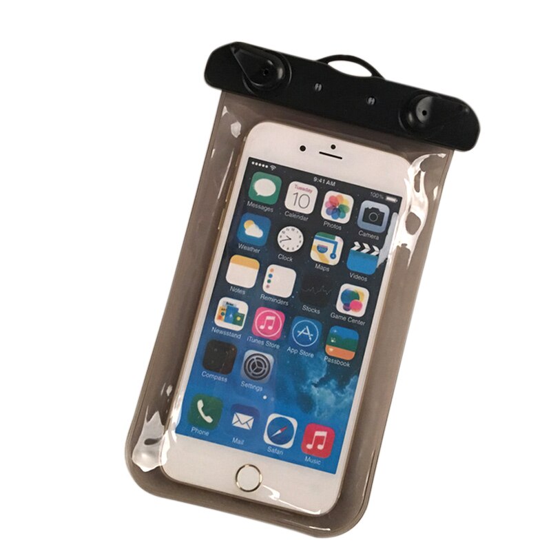 Étui étanche pour téléphone portable iPhone 7/6 Plus Android XR, coque de Camping en plein air avec ceinture de bras, sac de natation pour téléphone portable: Black