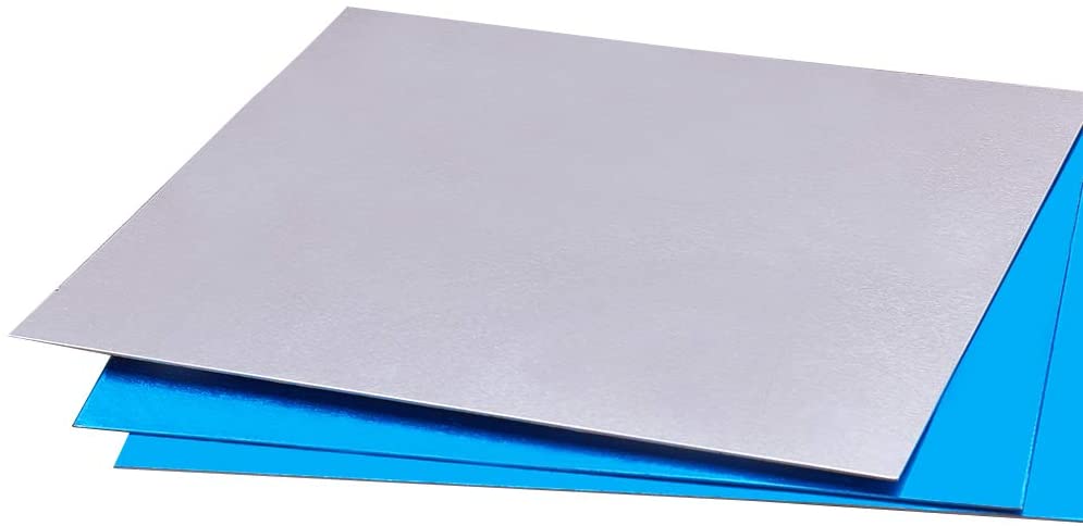 10 Pcs 4x4 Inches Unplated Brushed Aluminum Sheets with Film Protection, Dual Sided Aluminum Panels with Strong Composite Core