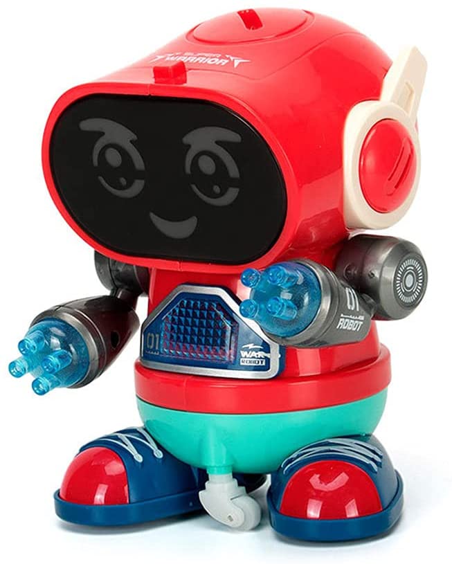 Robot de danse Rock Light pour enfants, jouet populaire, musique, éducation précoce, pour garçons et filles, bébés en bas âge: Red
