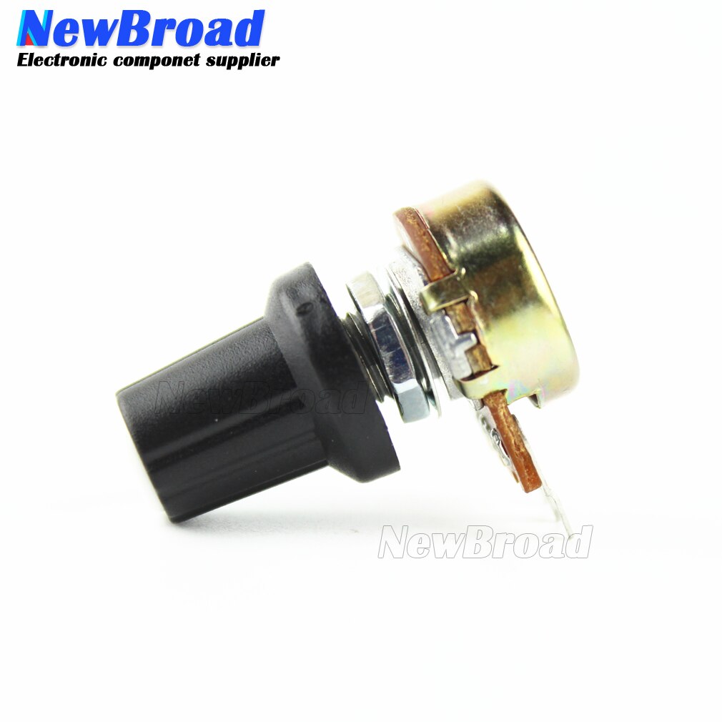 Juego de potenciómetro rotativo cónico lineal, resistencia para Arduino con tapa blanca AG2, WH148, 1K, 10K, 20K, 50K, 100K, 500K, Ohm, 15mm, 3 pines