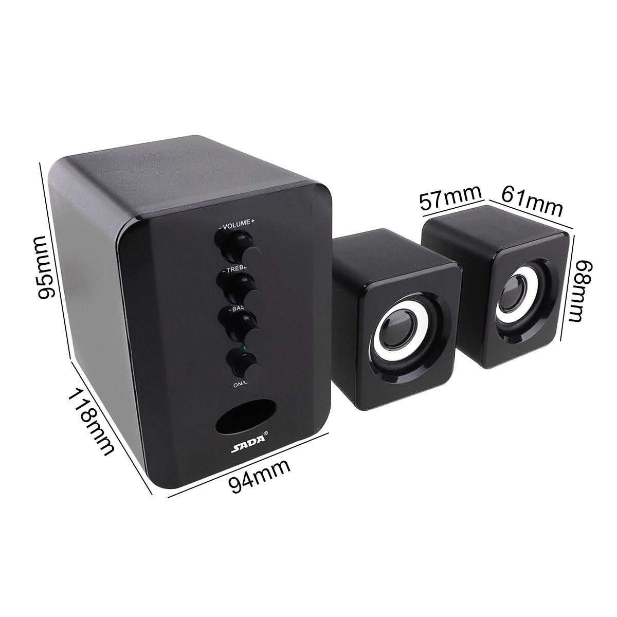 Universele Ostart Volledige Bereik 3D Pc Speaker Box Sound Bar Stereo Subwoofer Bass Dj Muziek Computer Speakers Usb Voor Laptop telefoon Tv