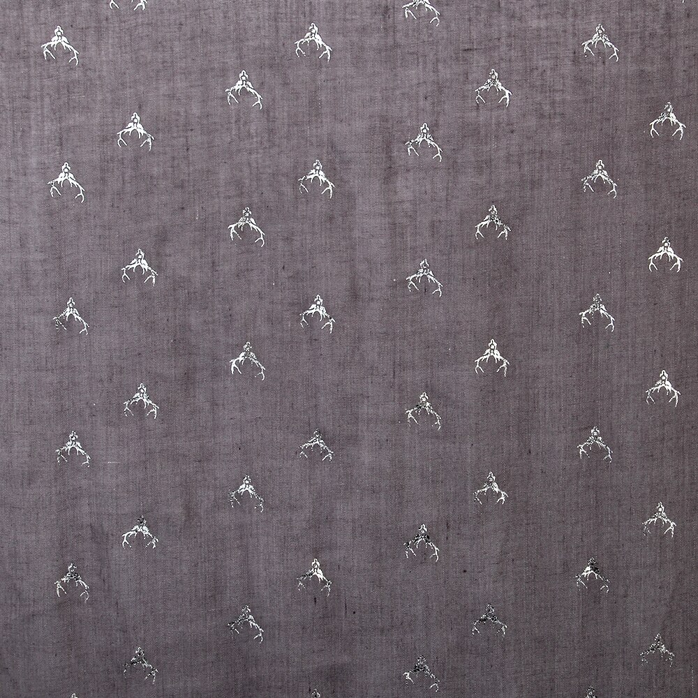 Foxmother modieuze donkergrijze bronzen zilveren eland hertenkop lange sjaal sjaals voor dames vrouwen kerst