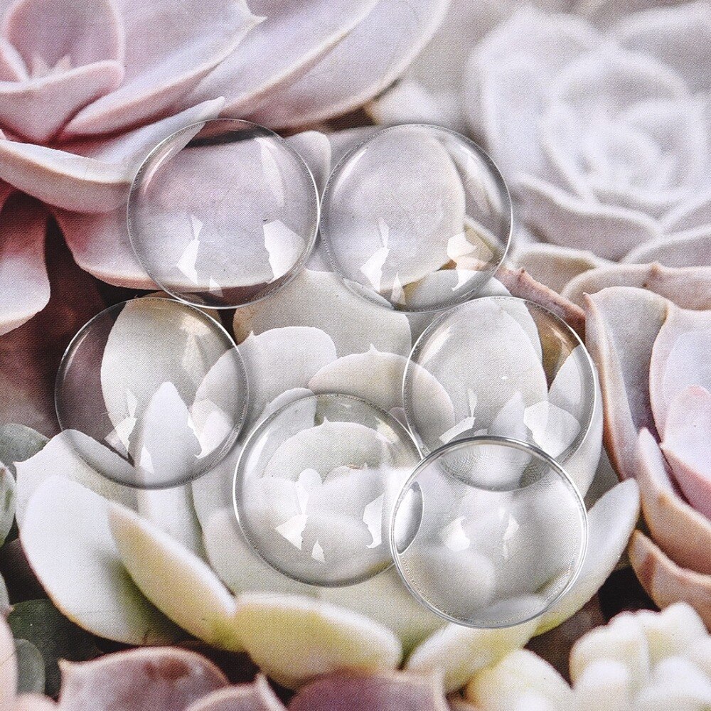 10 Stks/partij 25Mm Ronde Cabochons Transparant Glas Clear Flat Terug Voor Diy Hanger Bevindingen Sieraden Maken Handgemaakte Accessoires