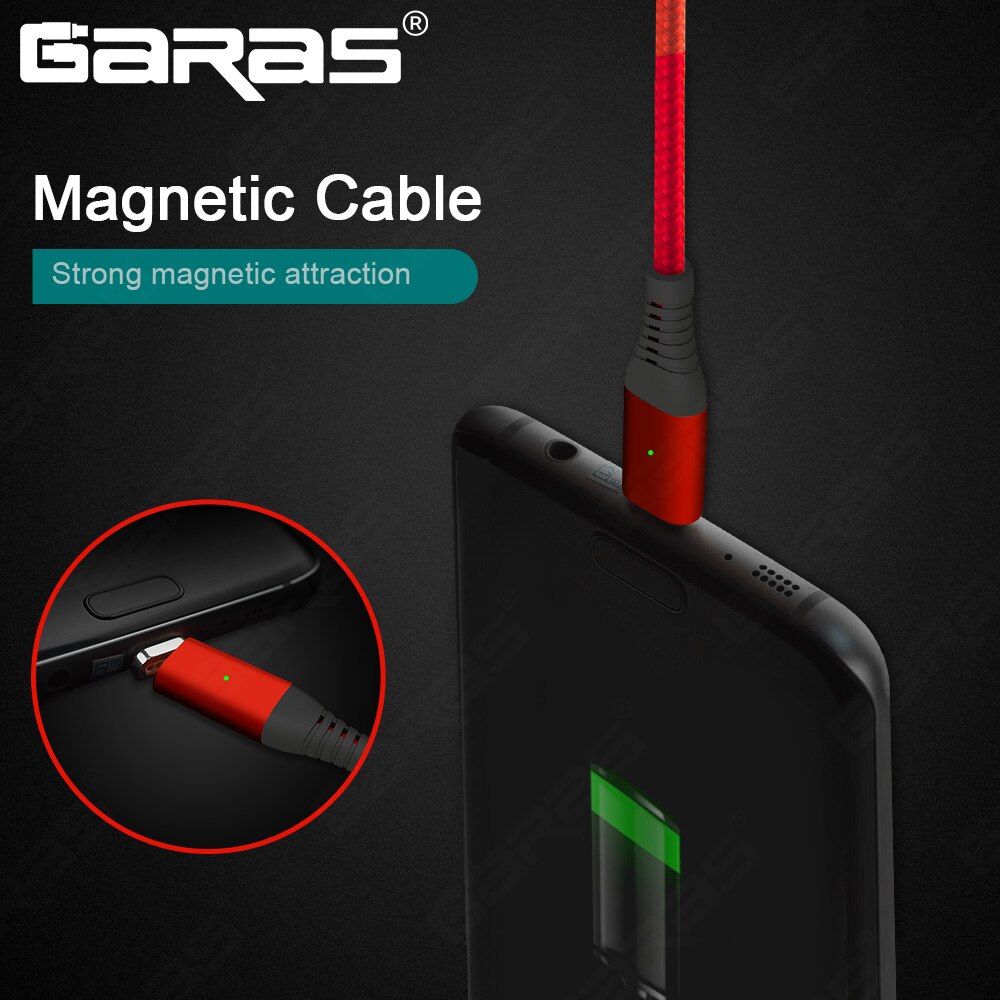 GARAS QC3.0 kabel magnetyczny rodzaj USB C Port szybkie ładowanie/kabel robić transmisji danych USB-C kabel robić telefonu typu C