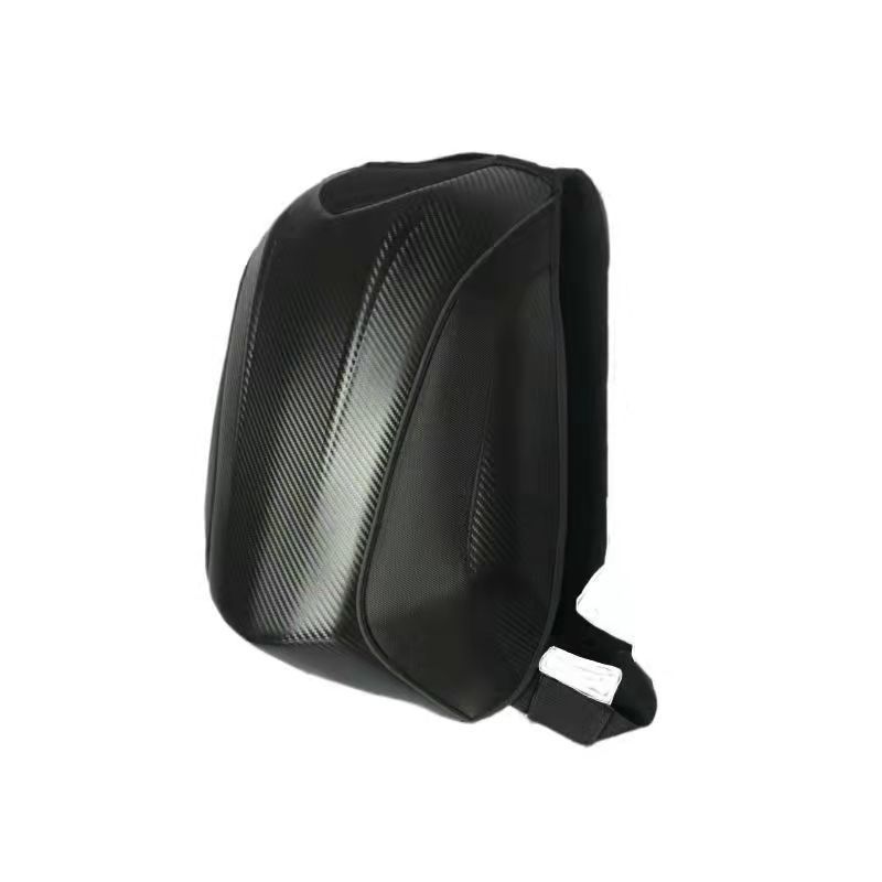 48L Expandable Waterproof Motorcycle Hard shell backpacks MX Motocross carbon fiber backpack Moto Racing bags Computer bag LOGO: Red
