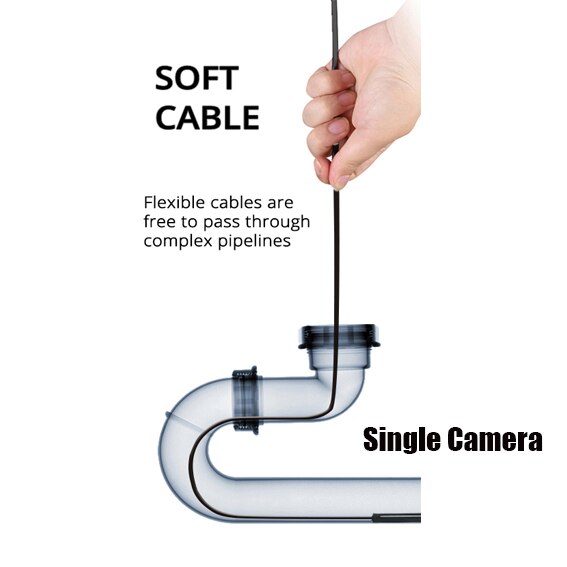 Dual Lens Endoscoop 2MP 1080P Hd Voor Android Telefoon Endoscoop Camera 8Mm Ip67 Usb C Camera met Led Licht Borescope: 1m / One Lens Soft Cable