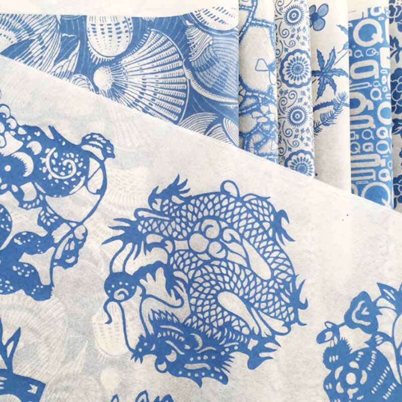 Papel de flores de colores para decoración de cerámica, papel de transferencia de alta temperatura para cerámica polimérica, DIY, 1 ud.