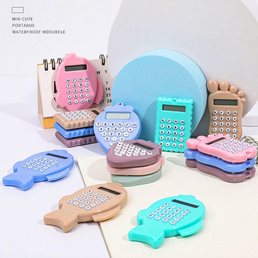 Mini Calculator Plastic Pocket Calculator Rapid Calculation Energy Saving Useful Rounded Edge Small Calculator
