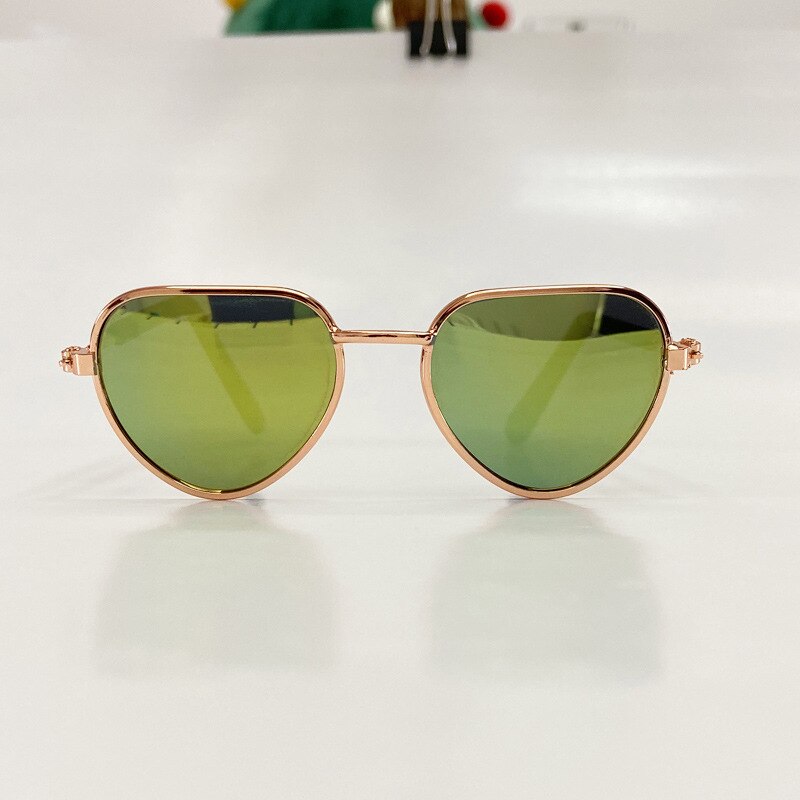 Snailhouse Huisdier Producten Mooie Hart Kat Zonnebril Reflectie Eye Bril Voor Kleine Hond Kat Pet 'S Props Accessoires: Dazzling Yellow