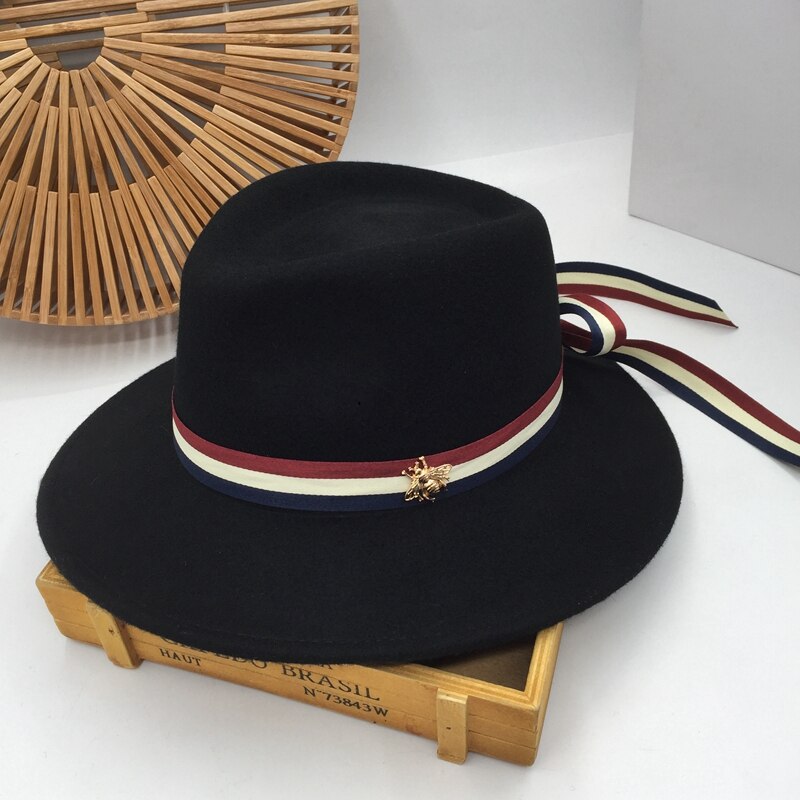 British jazz cap wool Ms qiu dong aristocratic small wind restoring ancient ways suction hat party hats fedoras panama: S55cm