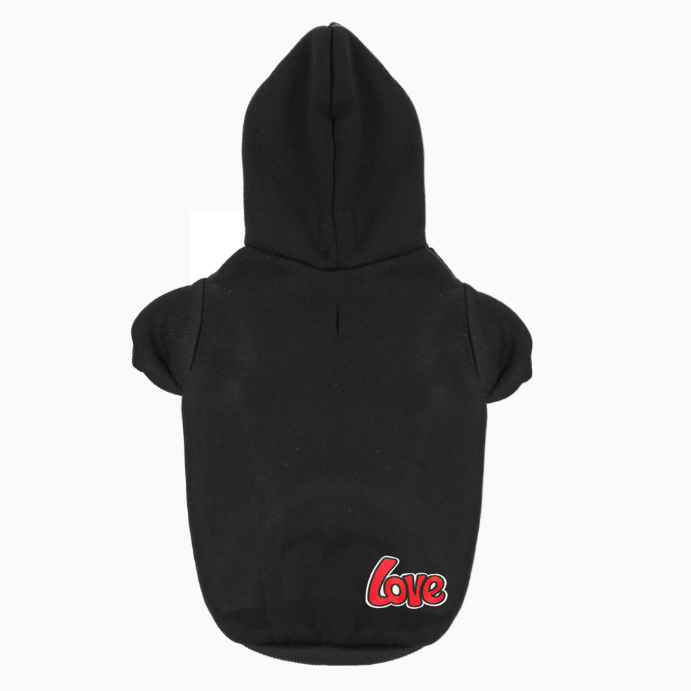 "Love" Embroidered pattern Pet Puppy Dog Clothes Hoodies Jumpers Tracksuits for Small Medium Dogs